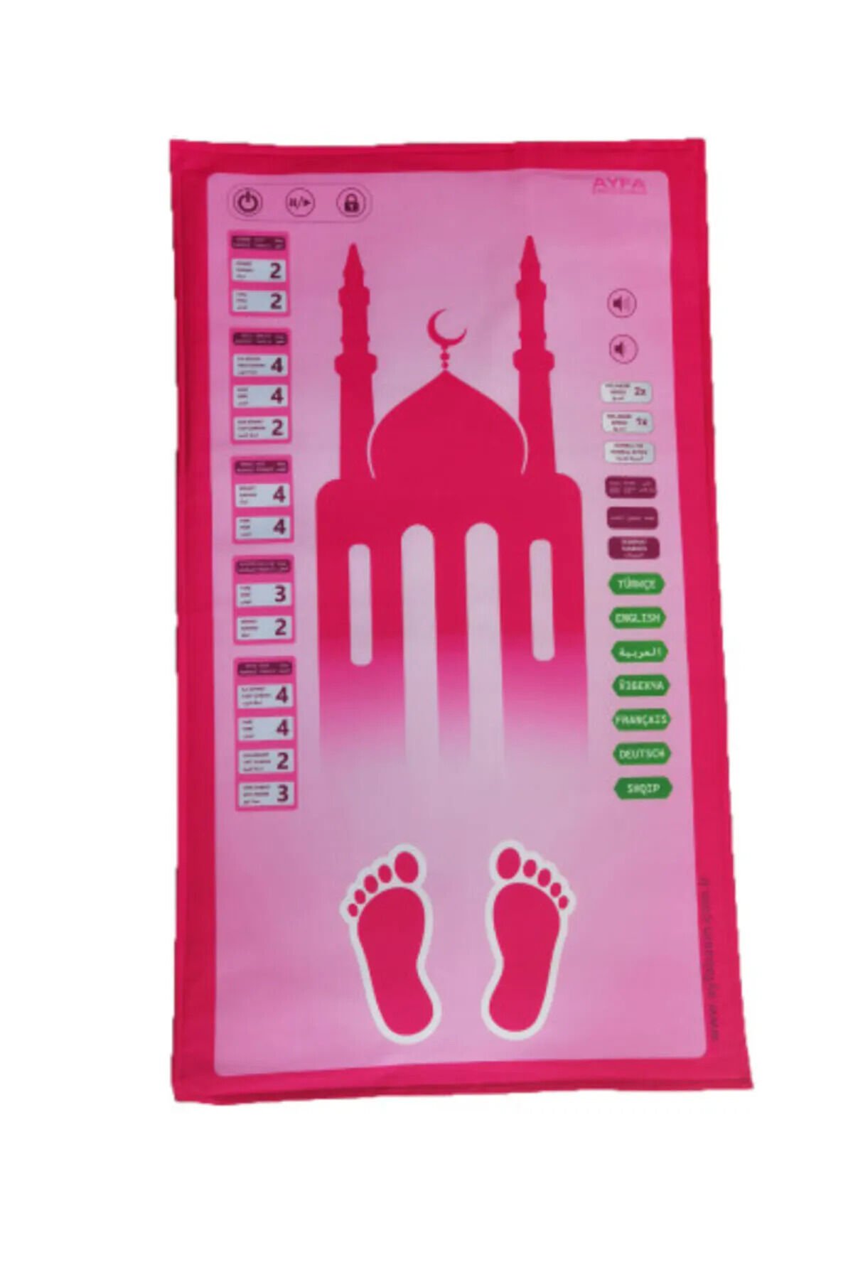 Sesli Seccade – Benim Seccadem (7 Dil Seçenekli) – Kabe Desenli Pembe & Mavi Pembe