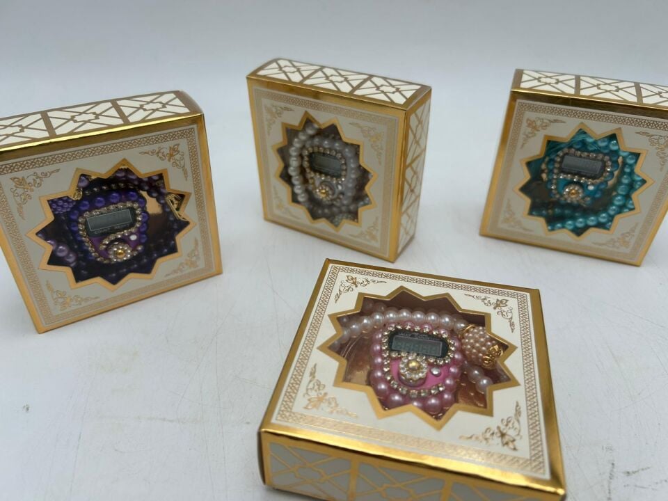 Pearl prayer beads and beaded prayer counter set - gift set