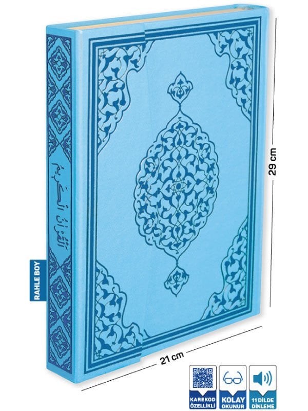 Karkodlu - Mavi Renk Kuranı Kerim - 11 Dil Dinleme - (Hafız, Rahle ve Orta Boy)