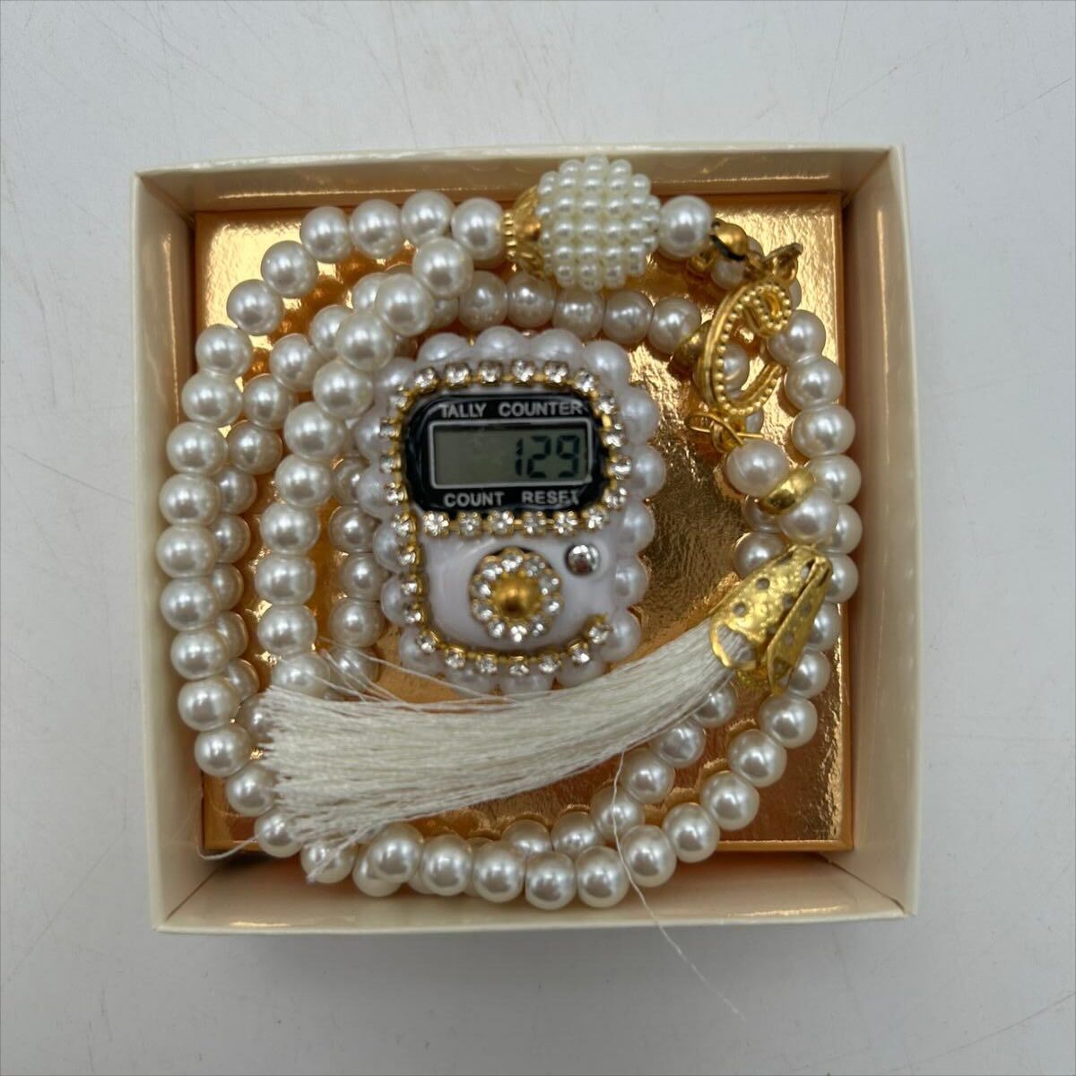 İnci Tesbih - Taşlı Zikirmatik - Hediyelik Set