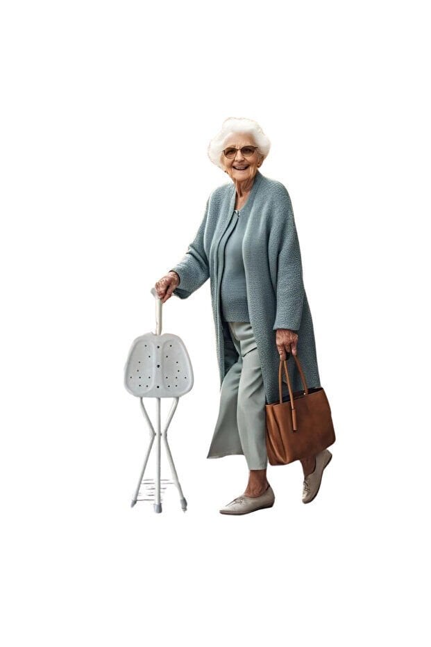 Geniş Oturaklı Aliminyum Medikal Baston