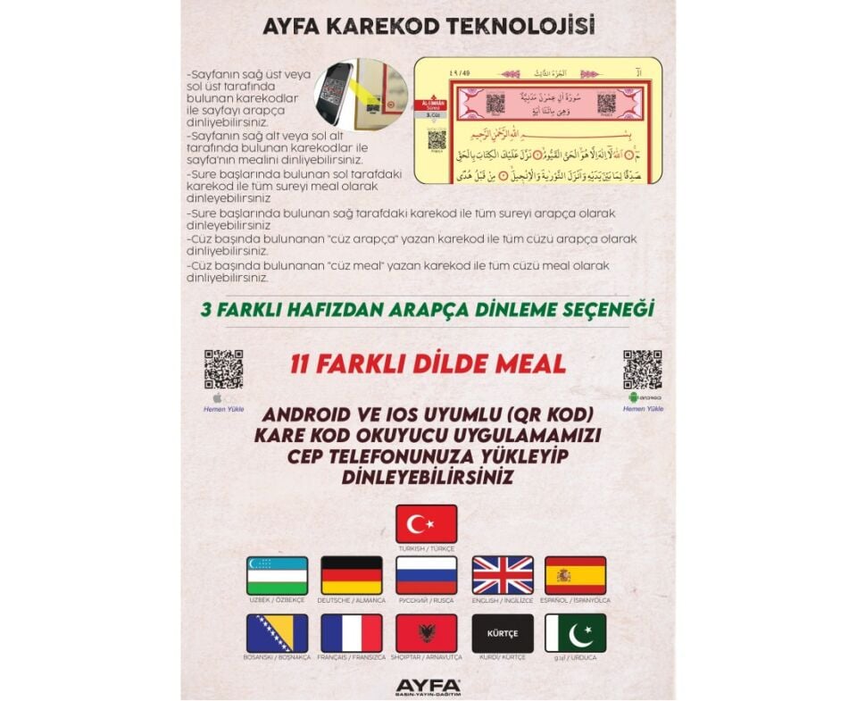 MÜHÜRLÜ ORTA BOY KURAN-I KERİM MEALİ - LİLA