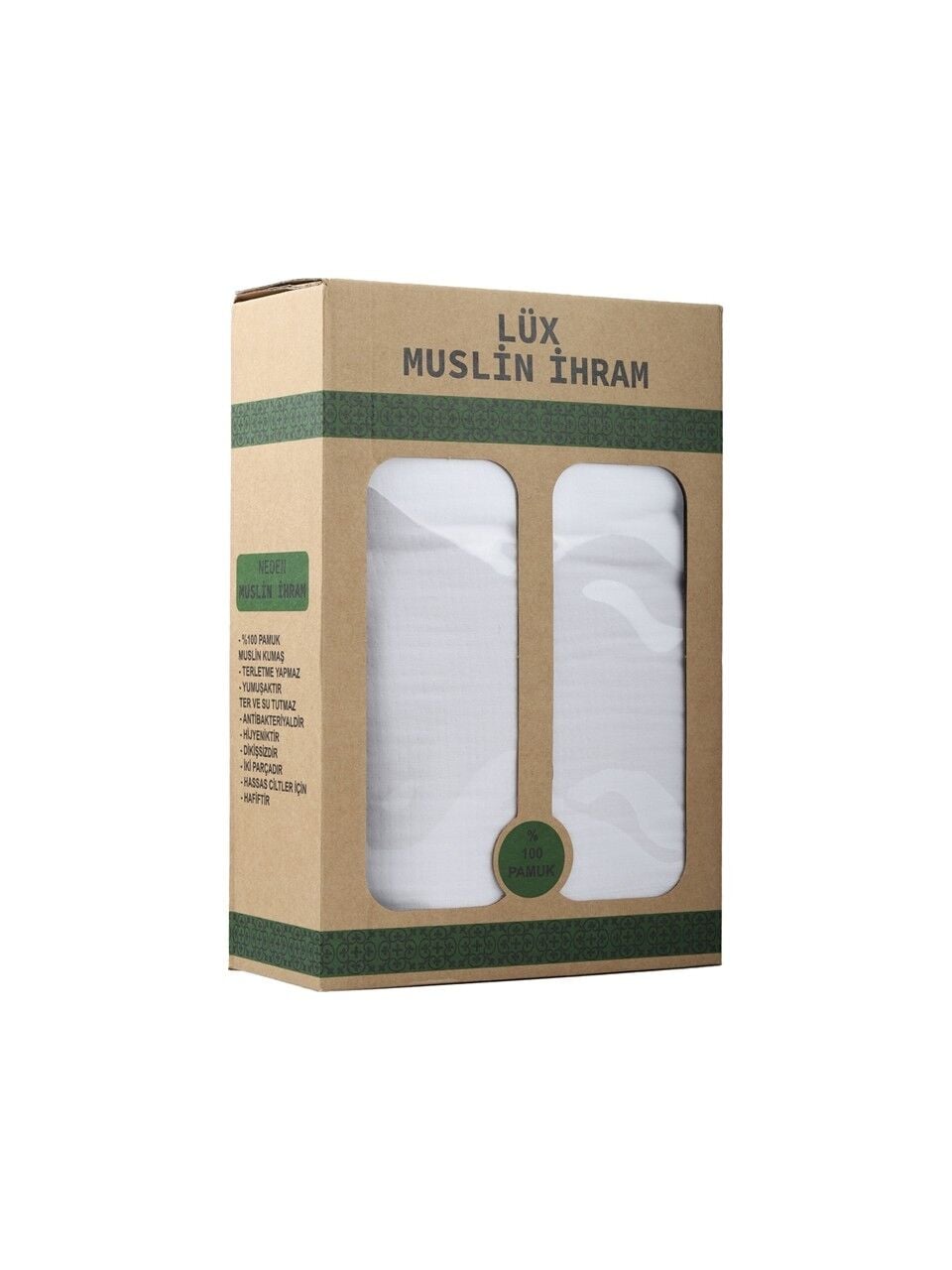 Lüks Müslin Kumaş Hac ve Umre Için Ihram - %100 Pamuk, Terletme Yapmaz, Hafif